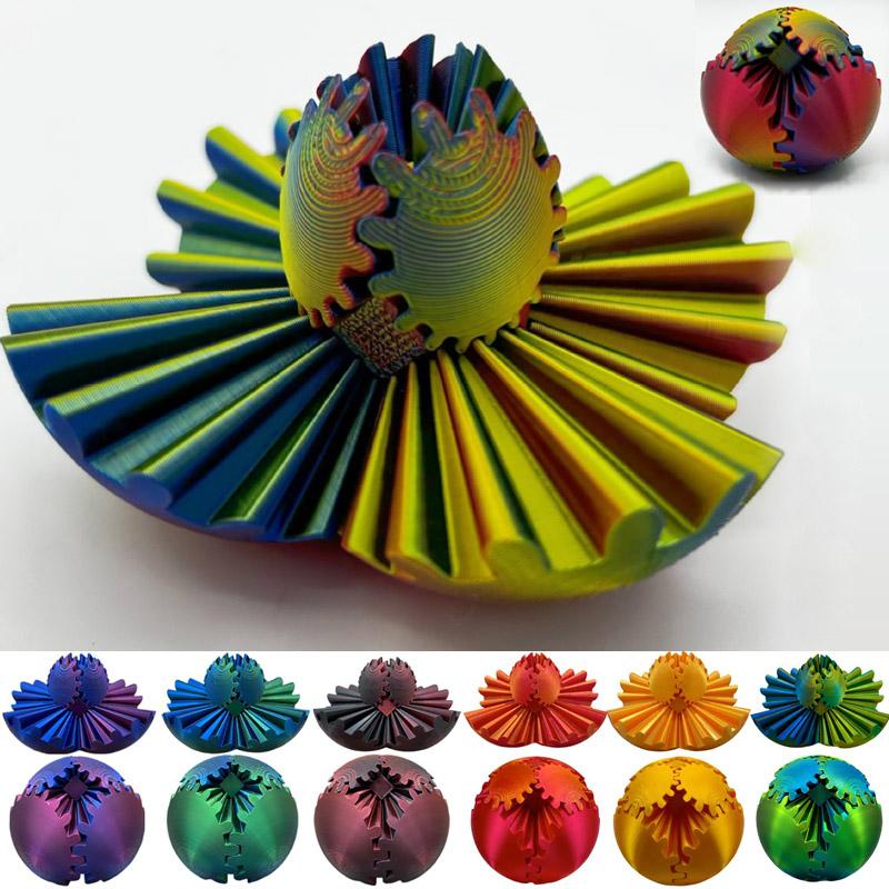 3D Printed Gear Balls Spinning Balls Stress Relief Anxiety Desktop Decorations Desk Toys Gear Balls Annoying Toys