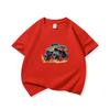 Kids Cotton T Shirt Bold Multicolor Offroad SUV Print Crew Neck Short Sleeve Tee Casual Boys Girls Summer Tops
