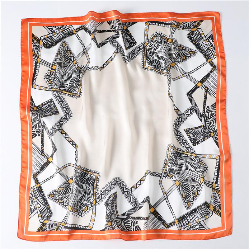 Silk scarf new 71x71cm small square scarf women's autumn and winter scarf versatile decorative scarf travel sunscreen headscarf