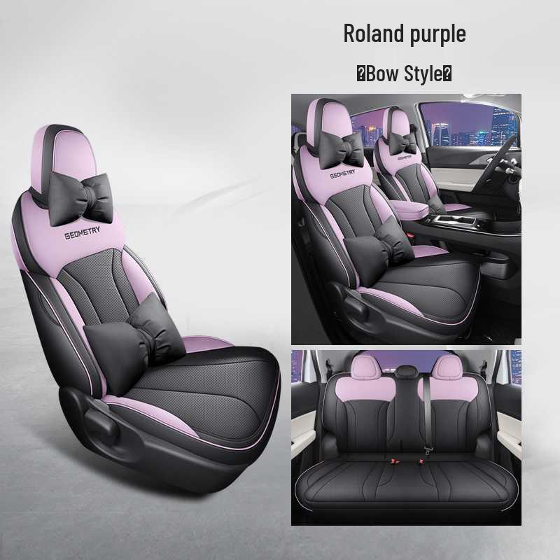 Jihe E Pokrowiec na siedzenie samochodowe Firefly Pełne pokrycie Uniwersalny - Specjalna skórzana poduszka na cztery pory roku