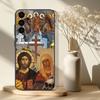 Orthodox Kruis Icoon Kerk Telefoonhoesje Voor Samsung S25,S24,S21,S22,S23,S30,Ultra,S20,Plus,Fe,Lite,Note,10,9,5G Zwarte Cover
