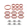 6PCS 22mm/33mm Swirl Flap Blanking Plates with Intake Manifold Gasket Seal For BMW M47 M57 E39 E87 E46 E90 E39 E60 X3 6 Cylinder