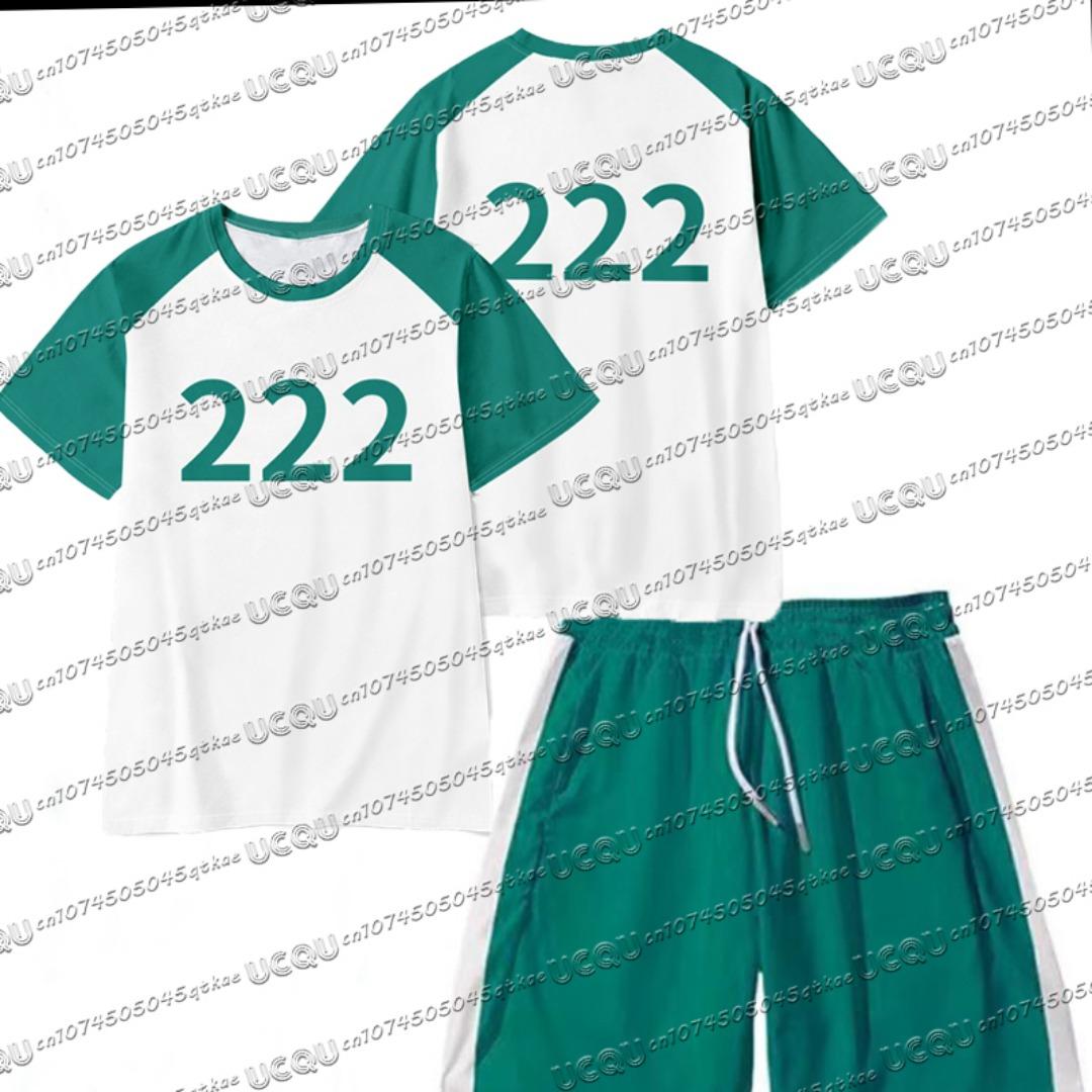 

Корейский фильм 2 сезон ролевая игра костюм футболка фильм игра Ким Джун Хи Дэ Хо футболка топ замаскированный мужской комплект футболка+шорты S