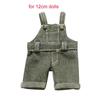 Dressing Game 12cm Cotton Doll's Clothes Suspender Pants Plush Bear Clothes  Children Gift
