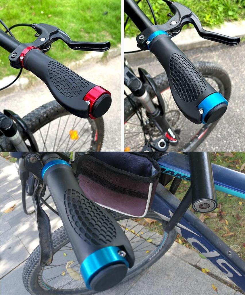 Renjzle Bicycle Grip 22mm Handle Grip Ergonomic Anti-Slip Shock Absorption