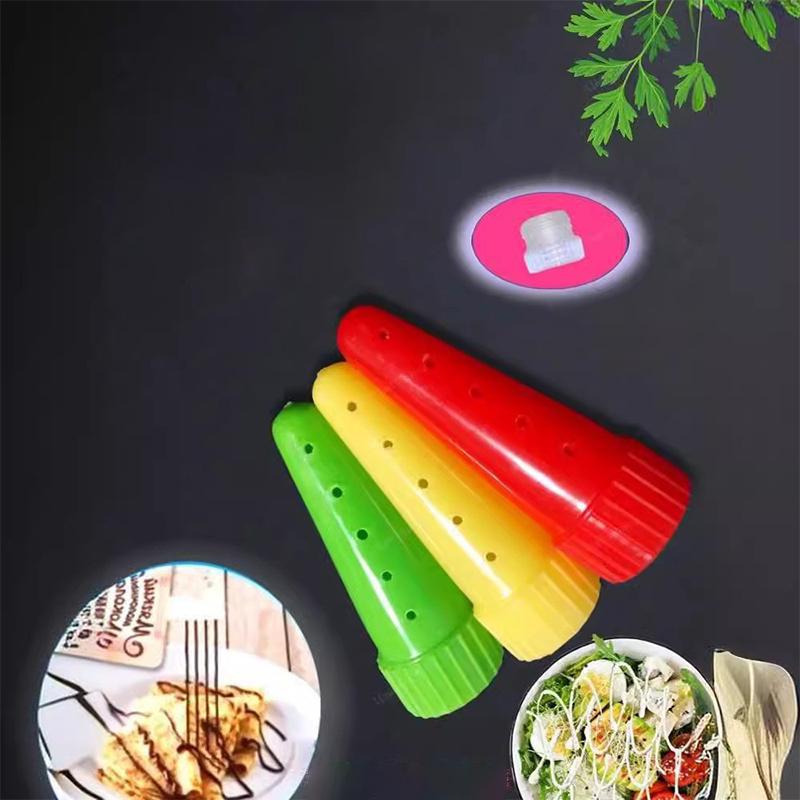 3 Pcs Salad Sauce Syrup Jam Ketchup Squeeze Bottle Nozzle Salad Dressing Dispenser Piping Tip Food Grade Pp Kitchen Gadgets