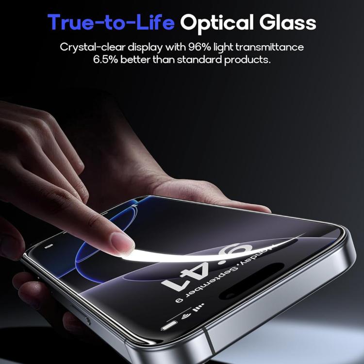 Kalebol High-Aluminum Screen-Printed Full-Coverage Anti-Fingerprint Black-Bordered HD Tempered Glass Film
