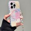 Korean plaid lines cat puppy apple 6pro magnetic ihone4 bracket 5 cute double-layer mobile phone case