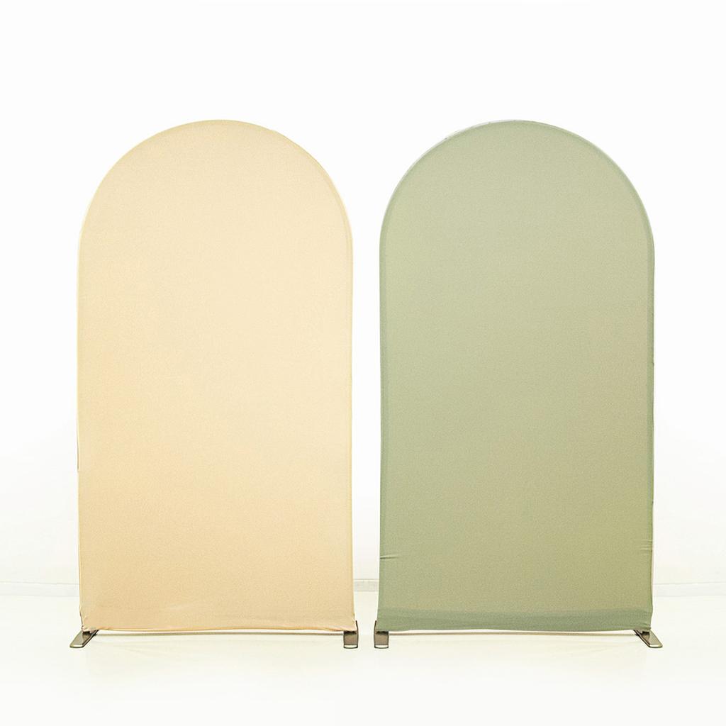 Hochzeitsbogenbezug Hintergrundstoff für Spandex-Passform Bogenständerbezug Chiara Bogenrahmenbezüge für Geburtstags-Babyparty-Dekor