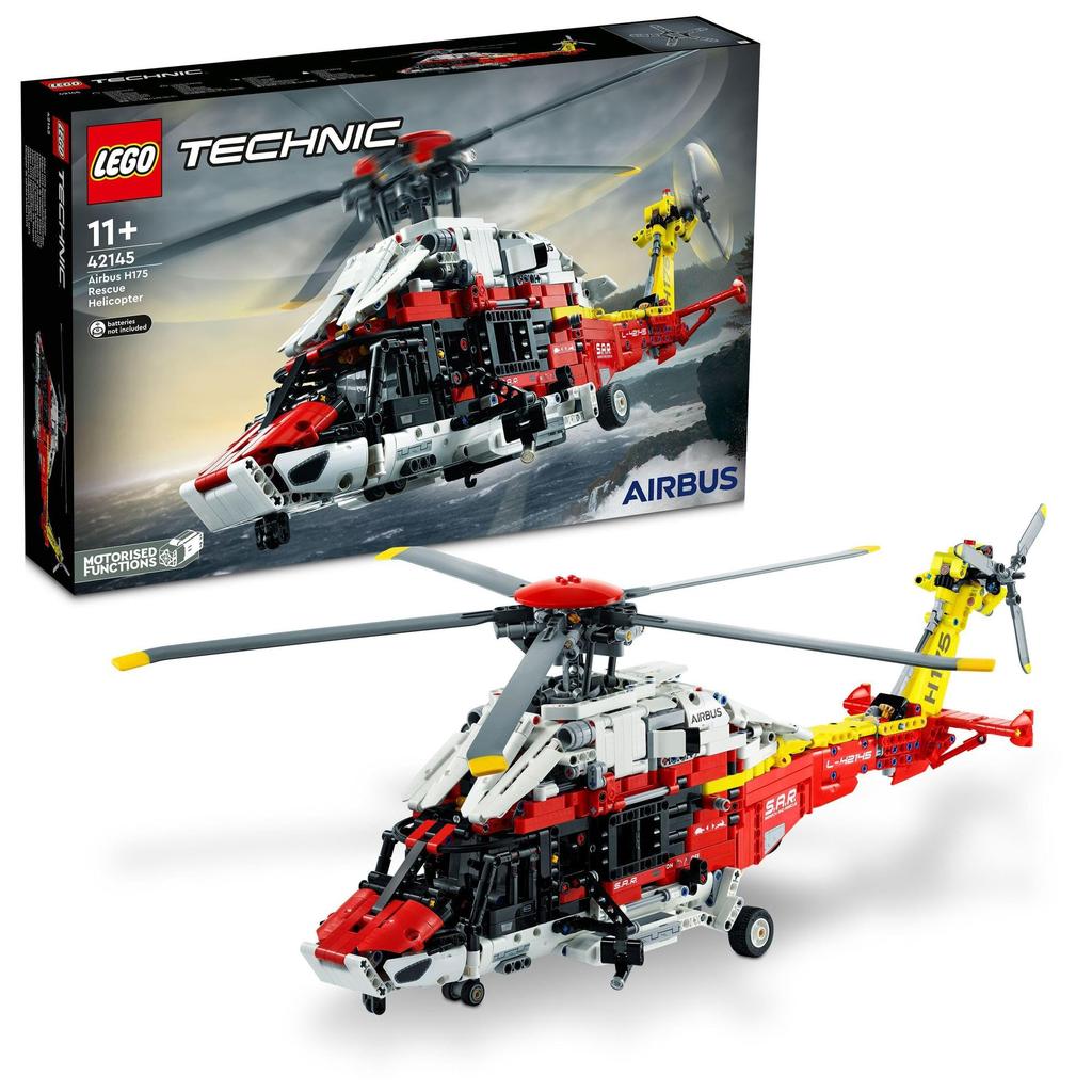 LEGO Technic Airbus H175 Rescue Helicopter 42145, a Great Gift for Boys Ages 11 and Up.