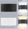 Led Outdoor Wall Lamps 12W Up Down Light Outdoor Wall Light Black White Decorative Lighting Porch Garden Home General Lighting Decorative Lights
