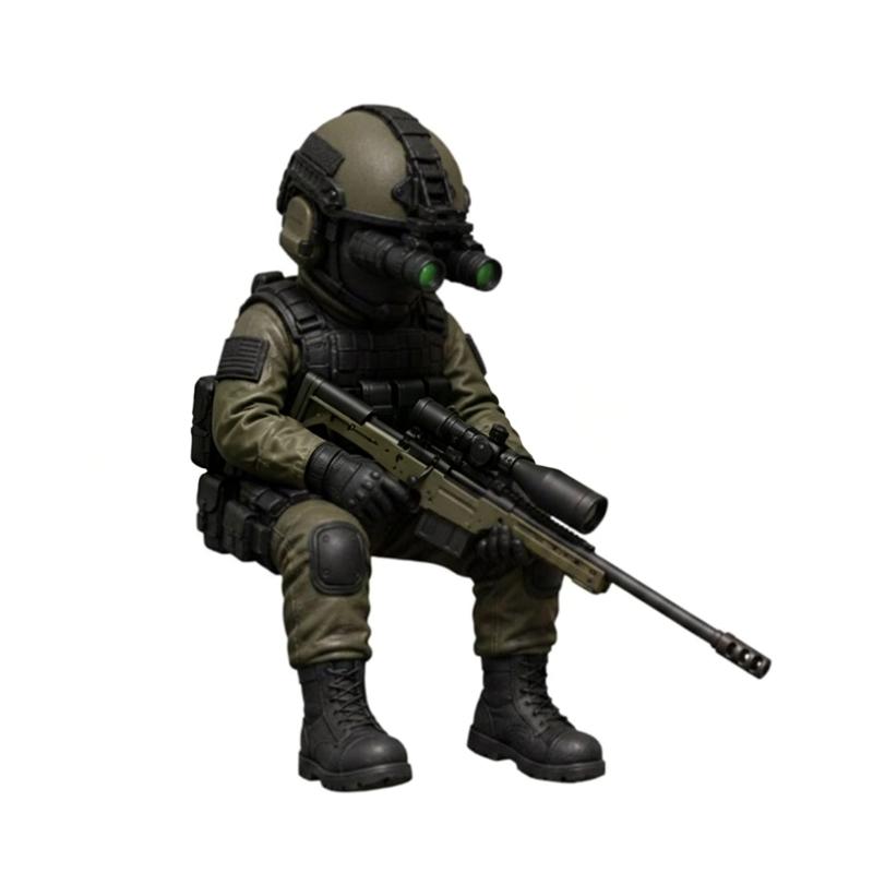 Action Soldiers with Weapons Statue Martial Desktop Decorations Collectible Home Decors Tactically Mini Soldier Figurine