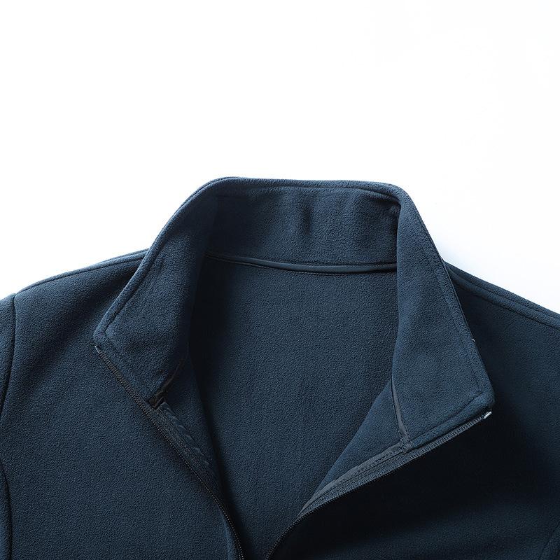 Spring and Autumn New Style Middle and Young Men's Stand Collar Jacket Casual Dad Top Polar Fleece Jacket
