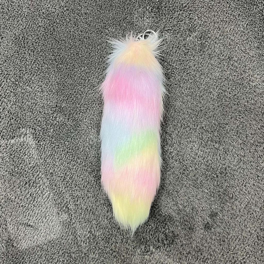 Decorative Fox Tail Keychain Pendant 25cm/40cm Faux Fluffy Soft Plush Hanging Accessory for Bags or Keys Decoration