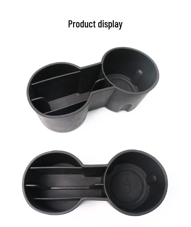 TPE Water Bottle Holders: Fits 21 Tesla Model 3 Y Models, Dual Slots for Efficient Storage and Organization.