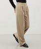 CITYBREEZE Double-Pleat Pin Wide Slacks_Beige