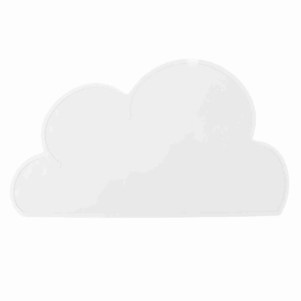 Cloud Shaped Pet Food Mat Soft Silicone Water Proof Pet Dining Pad Flexible Body Heat Tough Pet Feeding Placemat