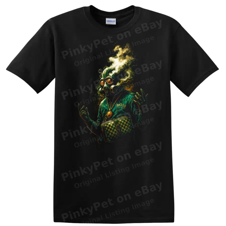 Gas Mask Urban Streetwear Graphic T Shirt Smoke Design Funky Tee
