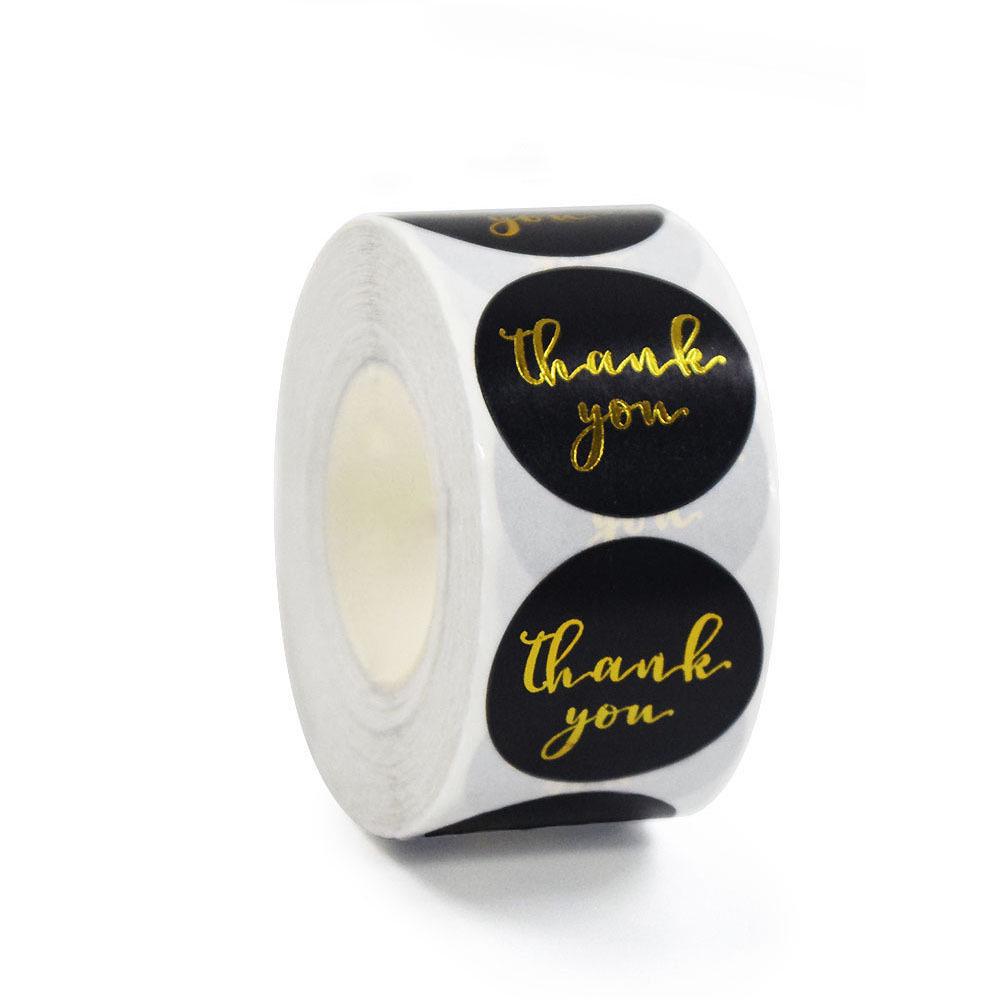 Kraft Paper Olive Branch Thank You Stickers for Festivals and Gifts