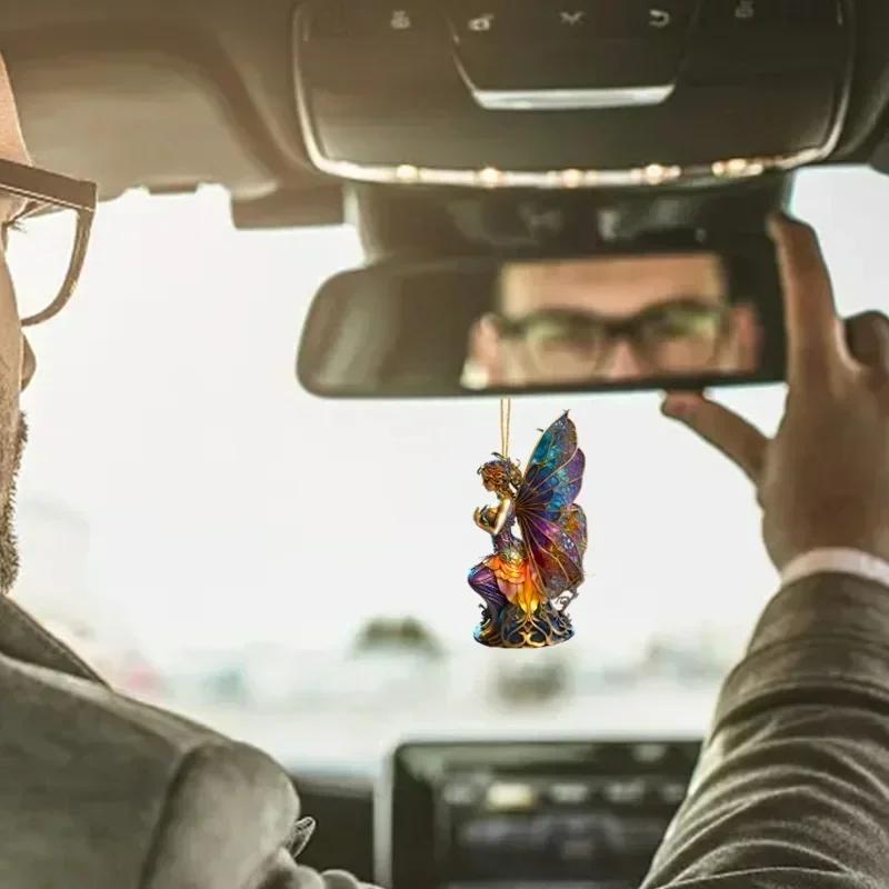 Weihnachtsanhänger Feen Märchen Bemalt Stil Charm Lustig Geheimnisvoll Ornament Baum Bemaltes Glas Fensterhänger Partydeko