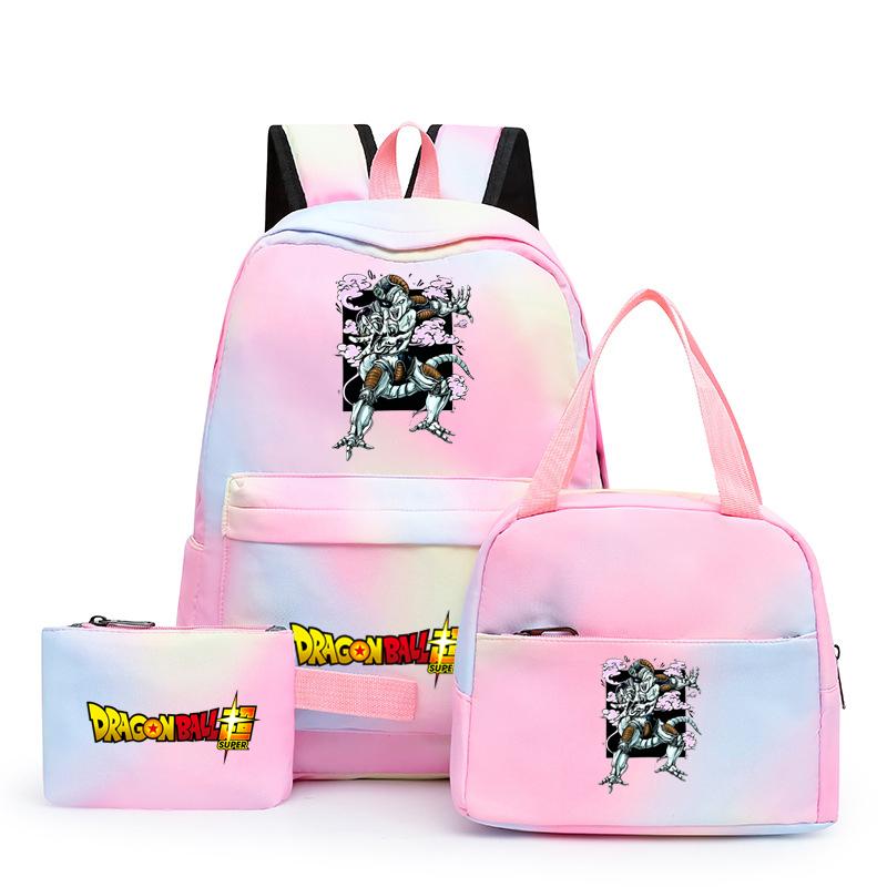 

3 шт./набір Барвистий рюкзак у стилі аніме Dragon Ball із сумкою для обіду для жінок, студентів, підлітків, рюкзаків, повсякденних наборів шкільних ранців