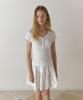 AMONG A Henley Neck Ribbed T-Shirt_White