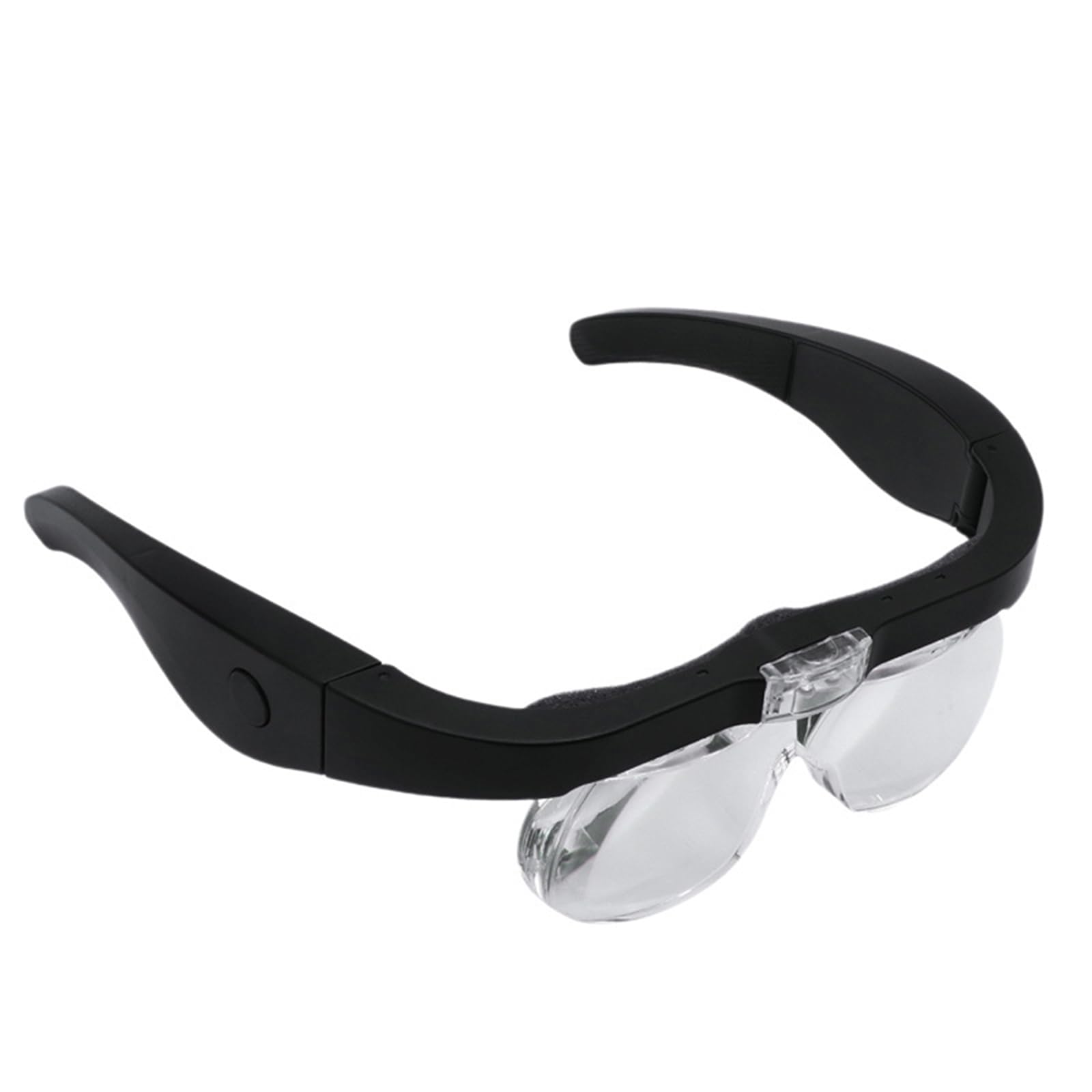 

Meichoon Head-Mounted Magnifying Glasses, USB Rechargeable, with 2 LED Lights, 1.5X, 2.5X, 3.5X, 5X Adjustable Lenses, 4 Lenses for Close Work