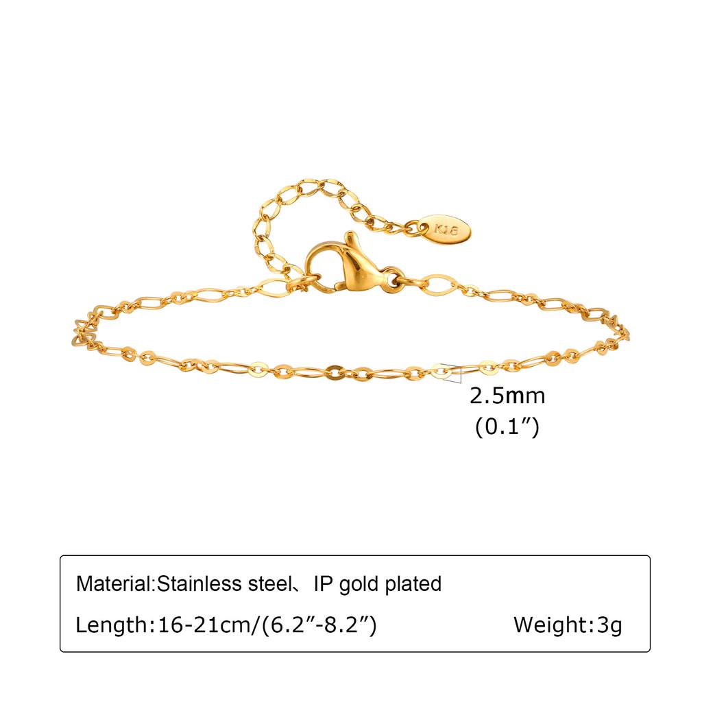 Stainless Steel Exquisite Jewelry Set Bracelet Necklace,Golden Rhombus Handmade Chain Jewelry Gift,Bohemia Waterproof Set