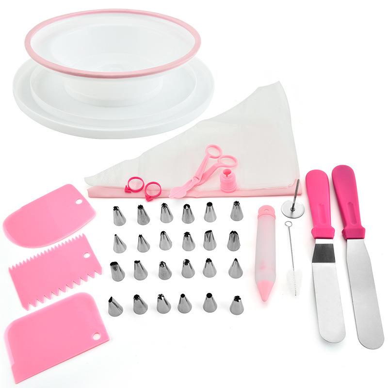 17-Piece Cake Decorating Set with Piping Bag, Cream Gun, and Nozzle Set