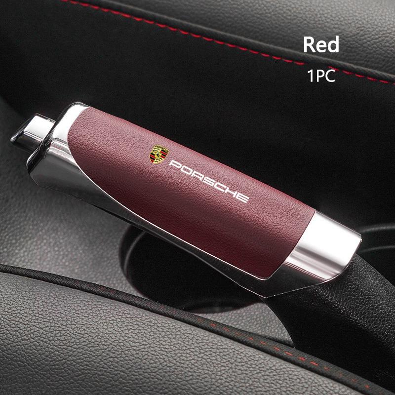 Funda de Cuero para Freno de Mano de Coche Protector de Agarre del Freno de Mano Estuche Para Porsche Cayenne Panamera Macan 911 718 Taycan Boxster Cayman 918