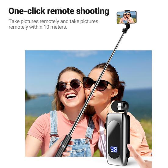 K55 Bluetooth-kompatibler Kopfhörer Anrufvibrationserinnerung Kragenclip Teleskopkabel Mini In-Ear Sport