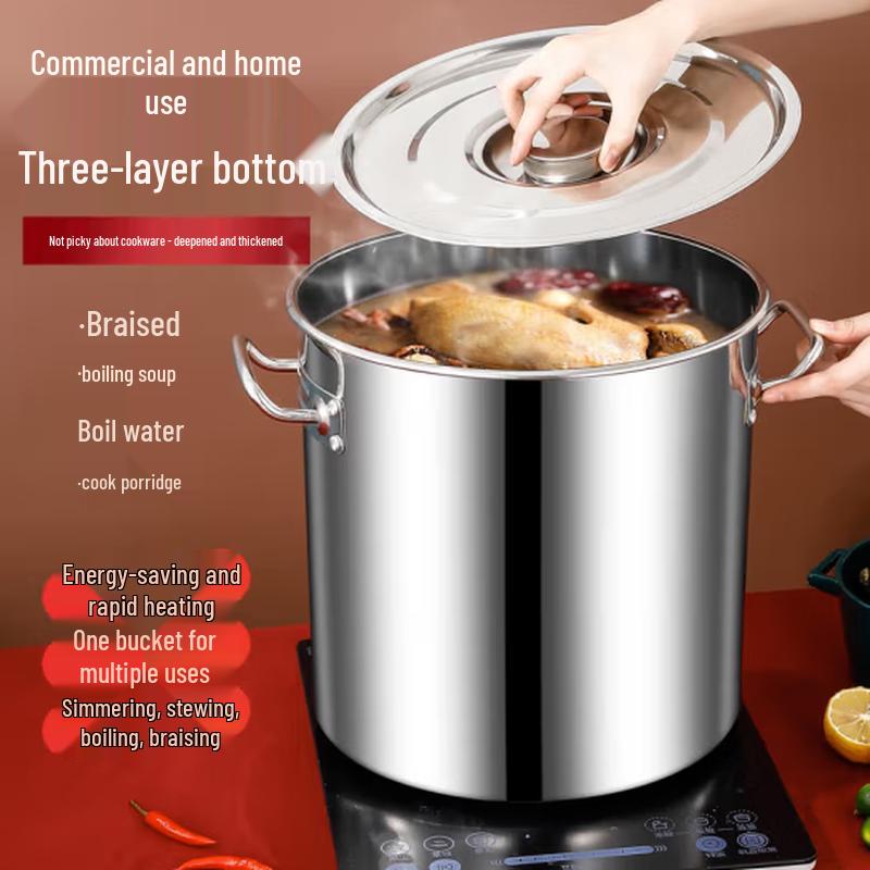 SIFAR Stainless Steel Commercial Stock Pot with Lid