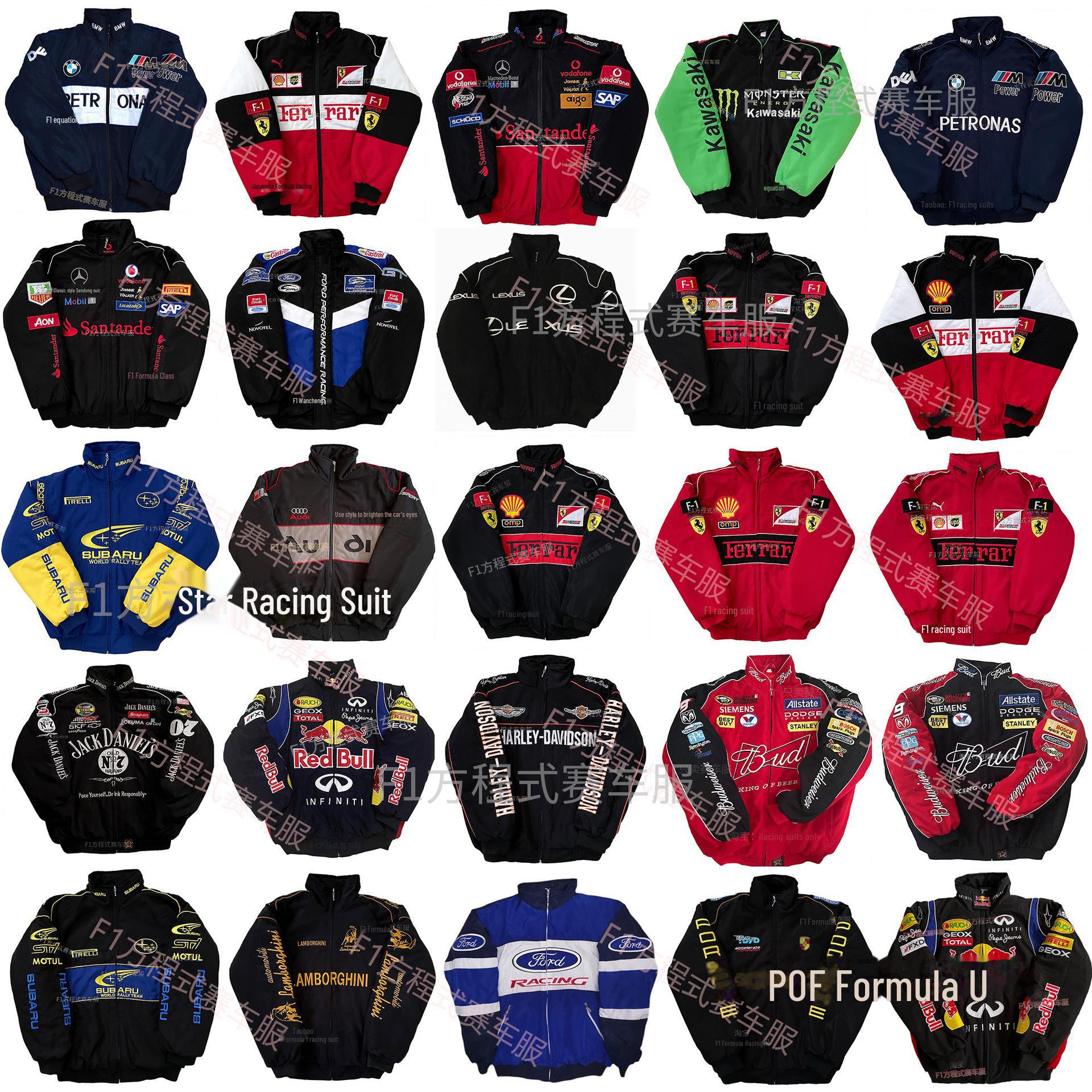 

Гоночные костюмы F1: Вышитые, ретро, колледж, мотоцикл, велосипед, хлопковые стили в наличии 2XL