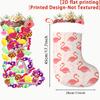 Christmas Decoration Fireplace Hanging Stocking Flamingo Seamless (1) 2D Flat Pattern Christmas Gift Socks, Christmas Ca