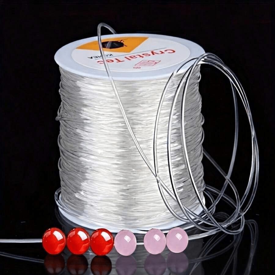 Glass Rope Handmade DIY Buddha Beads Jade String Jewelry Transparent Crystal Elastic Elastic Rope Glass Line for Wearing Crystal Beads Agate