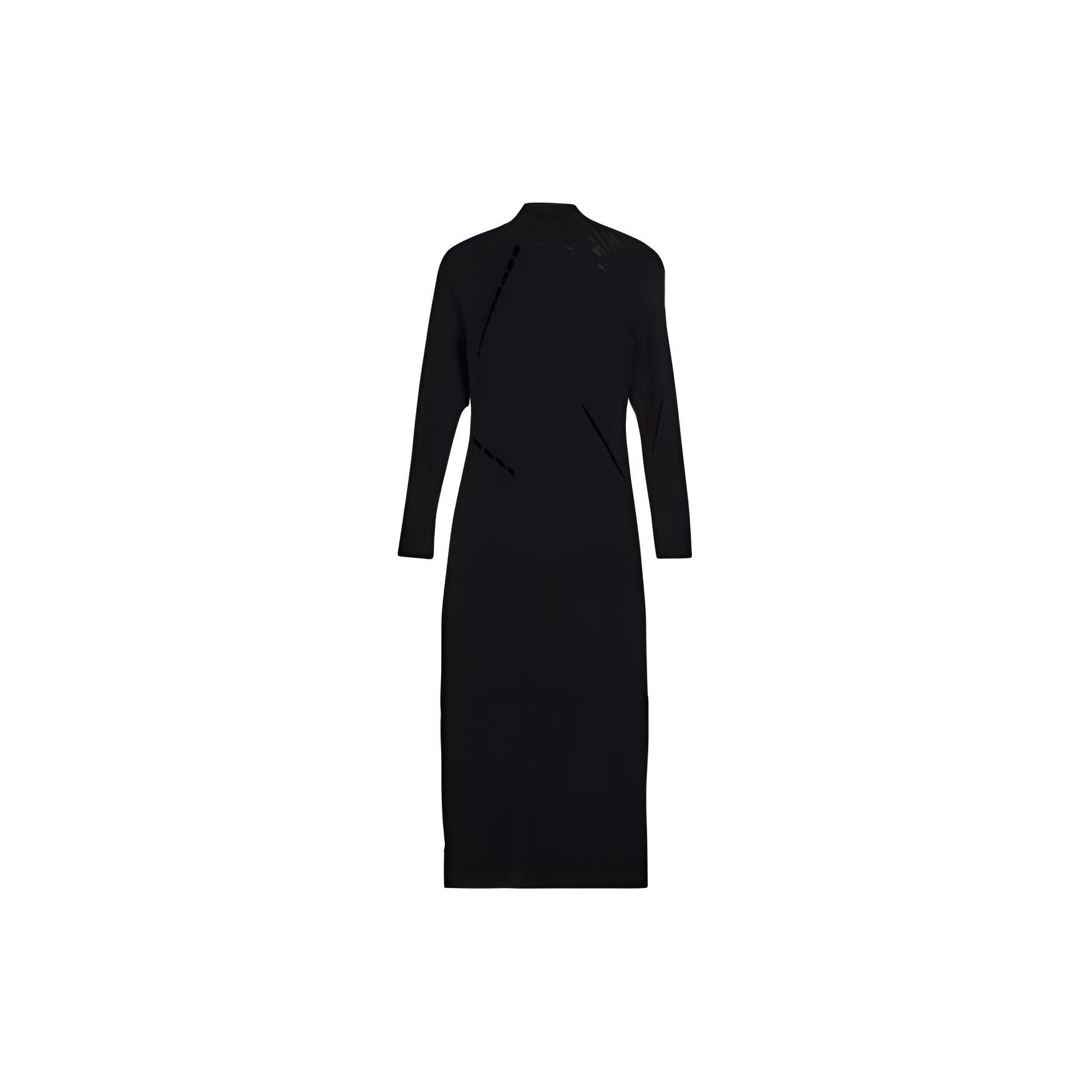 

Y-3 Solid Color High Neck Hollow High Waist Slim Long Sleeve Dress Women dresses Black IP5582 M