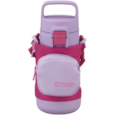 Tiger-Wasserflasche, 350 ml, Mehrzweckflasche für Mädchen und Jungen, inklusive Tragegriff, nachhaltig, Lila Pflaume MTA-A035VL