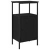 Nightstand Black Oak Look 41 X 31 X 80 Cm Engineered Wood