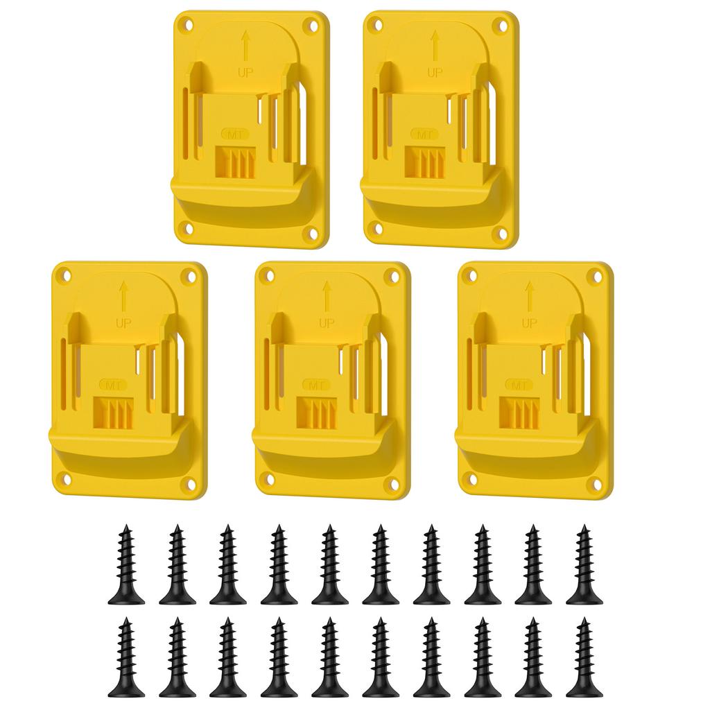 Wall Mounted Drill Holder Set Of 5 For 18V Cordless Tools Heavy Duty ABS Bracket With Secure Storage Space Saving Design