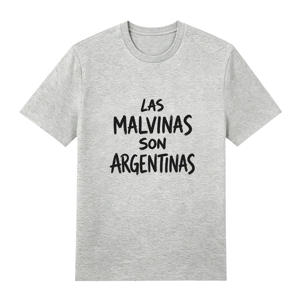 Die Falklandinseln sind Argentinisch Argentinischer Stolz Buchstabendruck T-Shirt Herren Mode Lässig Kurzarm Damen O-Ausschnitt Baumwolle Locker Oberteil