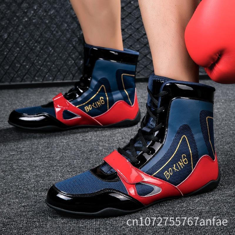 New Style Professional Boxing Shoes Men Comfortable Boxing Sneakers Breathable Wrestling Fighting Shoe Non Slip Training Sneaker
