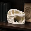 Natural Looking Reptile Shelter Dragon Skull Shelter Hide Cave Fine Carving Ornament Lizards Hideouts for Terrarium Fish Tanks Accessories Artistic
