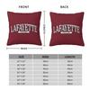 Lafayette College Serif Font Curved Square Pillowcase Polyester Linen Velvet Creative Zip Decor Sofa Cushion Case