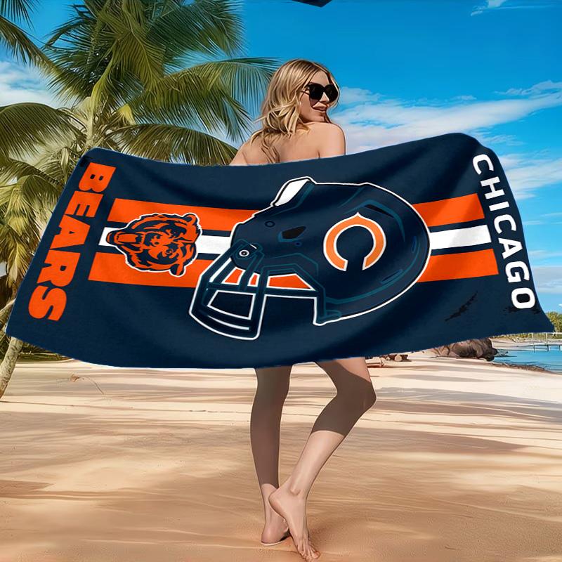 Chicago Bears  Beach Towel, Quick-drying, Easy to Care for, Suitable for Both Fitness and Beach Vacations,Sports Essential