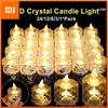 24/12/6 Pack LED Crystal Candle Light Flameless Candle Light Electronic Night Lamp Dating Party Holiday Home Wedding Decoration