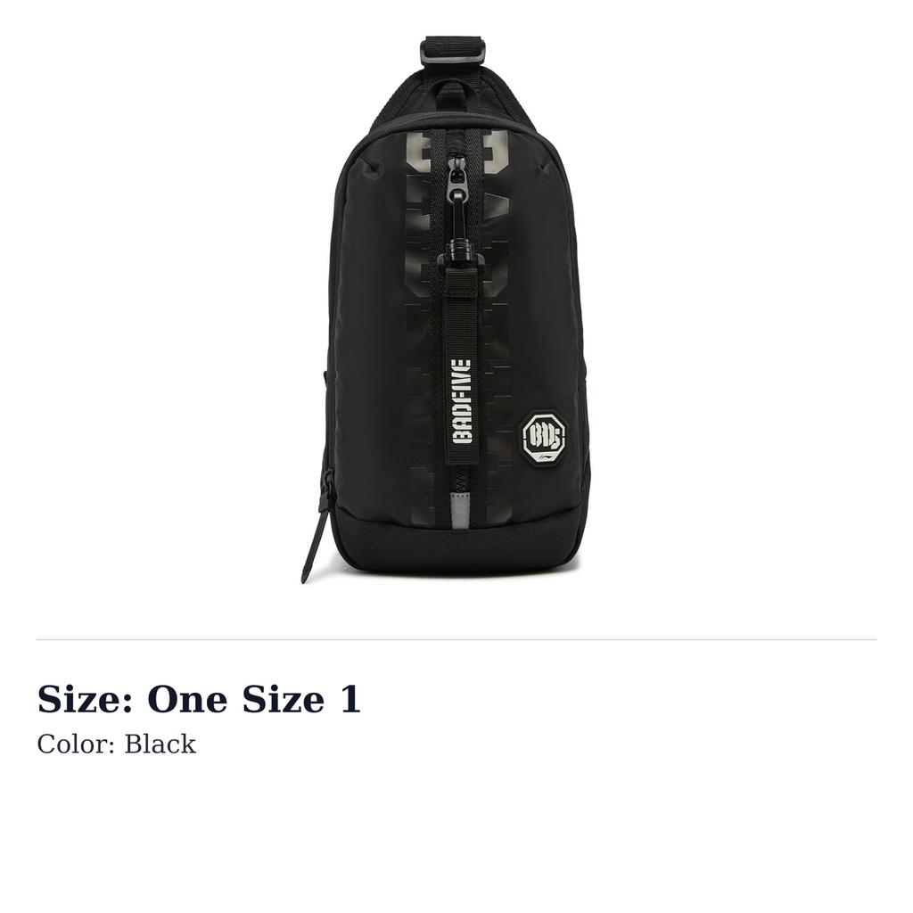 Li Ning Basketball Collection Sling Bags Black ABDW105-1