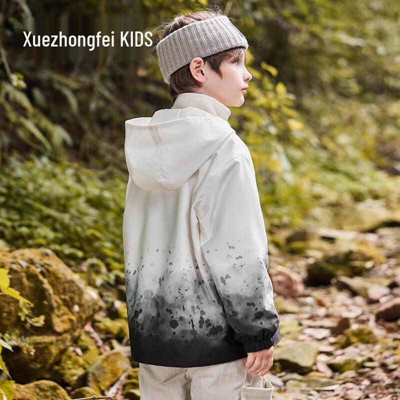 XueZhongFei Kids' 3-in-1 Ink Wash Print Outdoor Jacket