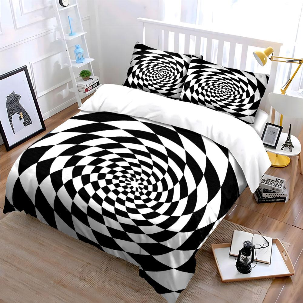 Optical Illusion Themed Decoration Set Exquisite Three-Piece Bedding Set Gift For Kids And Adults