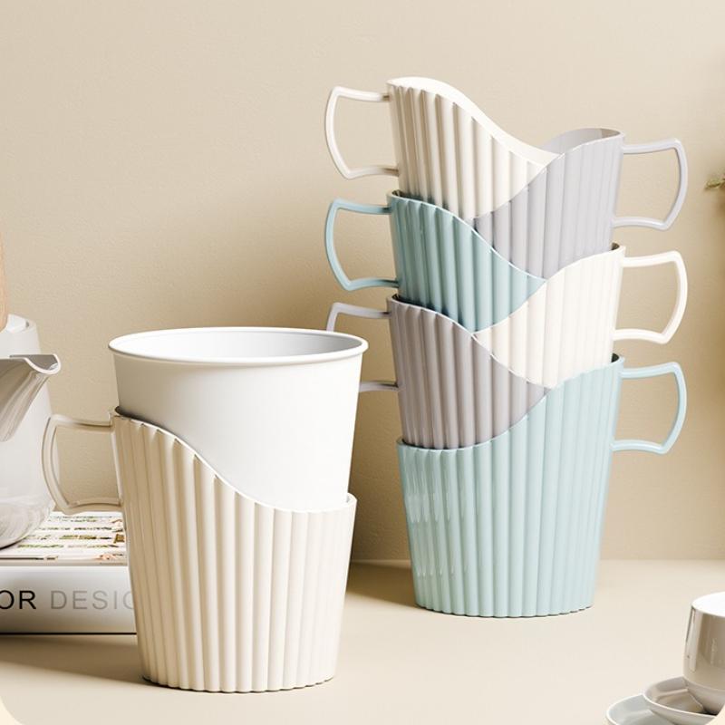6pcs/Set Disposable Paper Cup Holder Espresso Coffee Antiscalding Multifunctional Multipurpose Office Household Sleeve Cup Cover