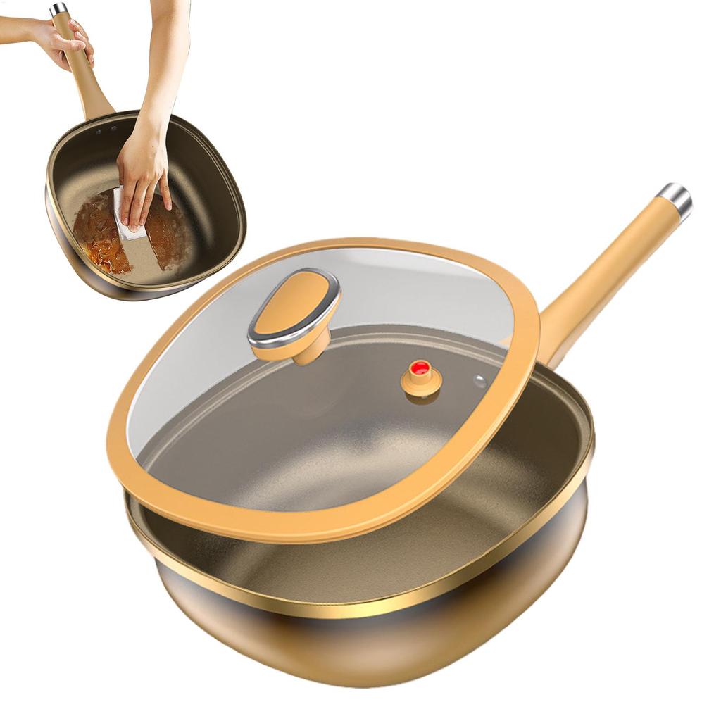 Titanium Alloy Non-Stick Pan Frying Pan Wok Pan Home Steak Skillet Induction Cooker Gas Stove Special Kitchen Cooking Saucepan